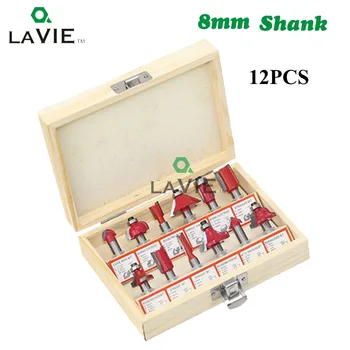 

12pcs 15pcs 8mm Shank Router Bit Milling Cutter for Wood Flush Trimming Straight Bit Carbide Cutting Tools Woodworking DIY