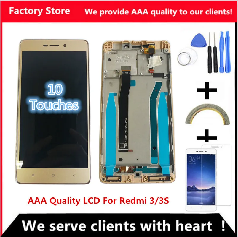 5 0 дюймовый ЖК дисплей качества AAA для Xiaomi Redmi 3 экран Замена 3S дигитайзер в
