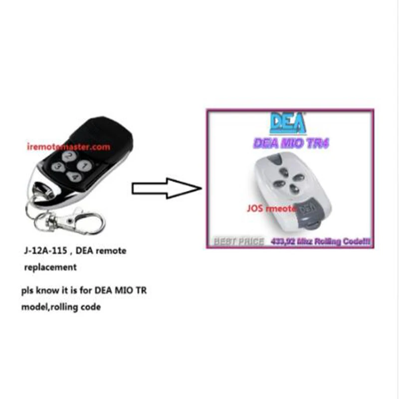 

DEA Gate Garage Remote Control duplicator 433.92mhz fixed code DEA MIO TD2,DEA MIO TD4 DEA gate remote transmitter