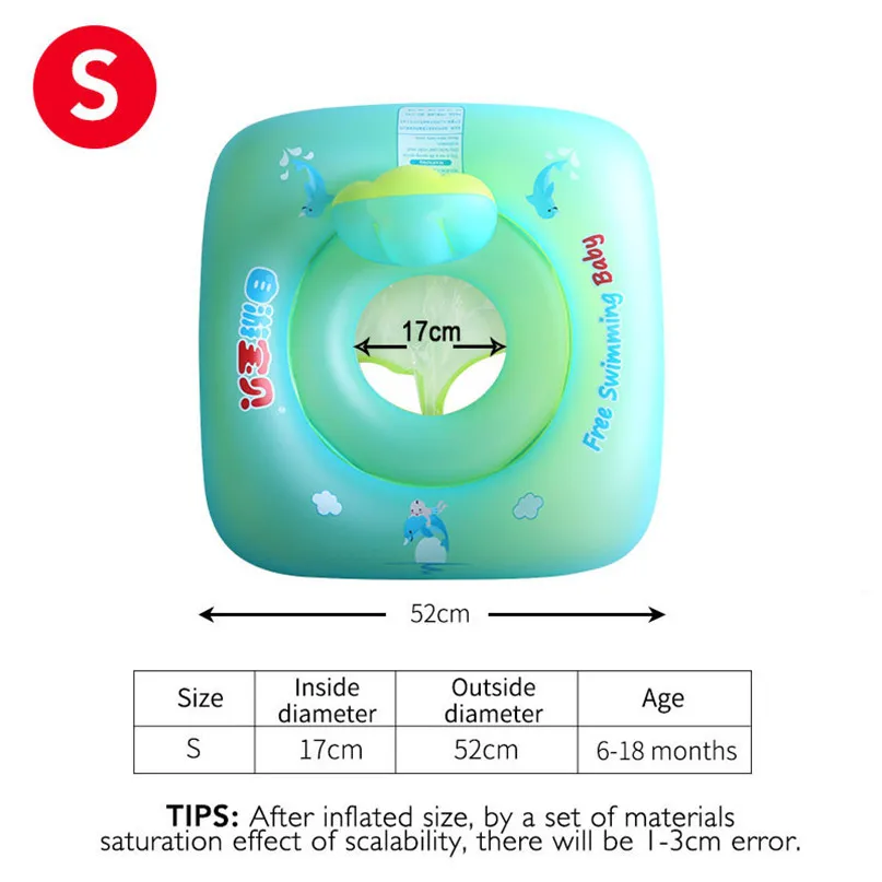 Square Baby Seat Baby Inflatable Pool Float Toddlers Kids Swimming Floaters Floats Toys Large New #2Y28 (8)