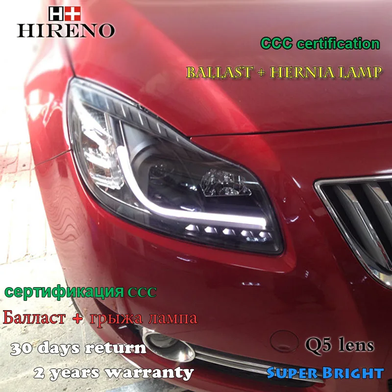 Hireno Car styling Headlamp for 2009 2013 Buick Regal Opel Insignia Headlight Assembly LED DRL