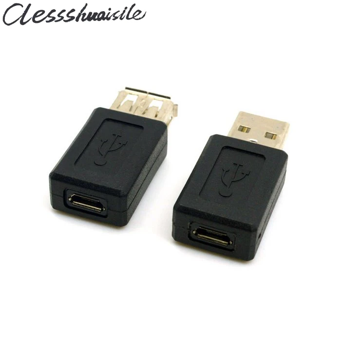 

USB 2.0 A Type Male to Micro USB 5pin Female & USB Female to 5pin Female Extension Adapter convertor connector Black