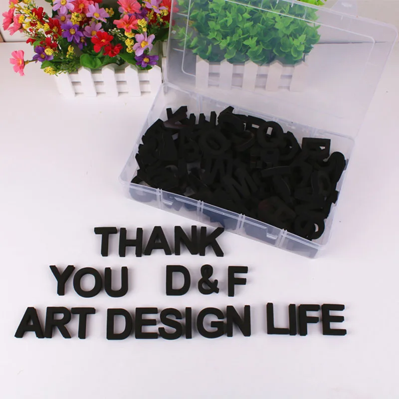 

124pcs Black Soft Silicon Magnetic Capital Letters Alphabet Baby educational Learning toys 2019 New Letters Fridge sticker Set