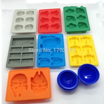 

8 PCS/SET STAR WARS MOLD REUSABLE ICE CUBE TRAY SILICONE ICE MOLDS CHOCOLATE PANS ICE CREAM TOOLS