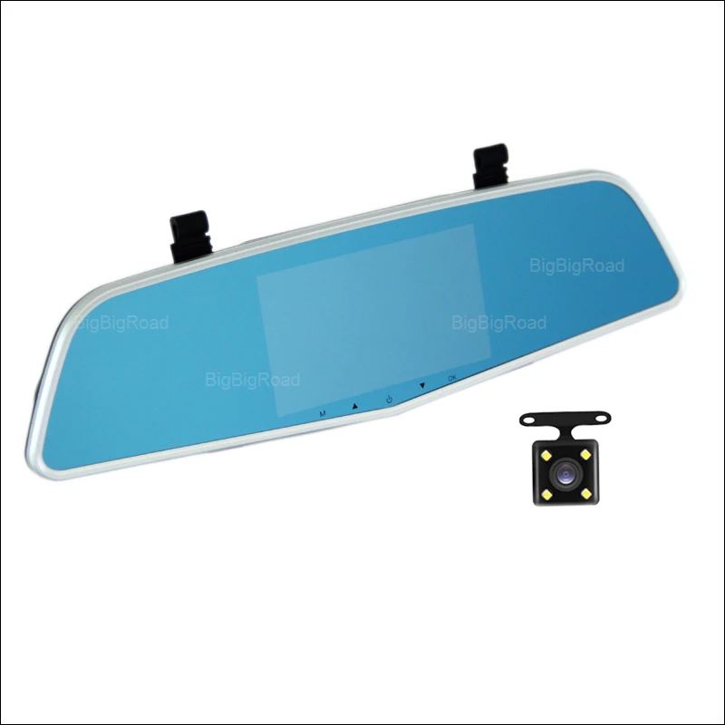 

BigBigRoad For mazda cx5 cx-5 2 3 6 323 cx7 cx-7 Car DVR Rearview Mirror Video Recorder Dual Camera 5 inch IPS Screen Dash cam