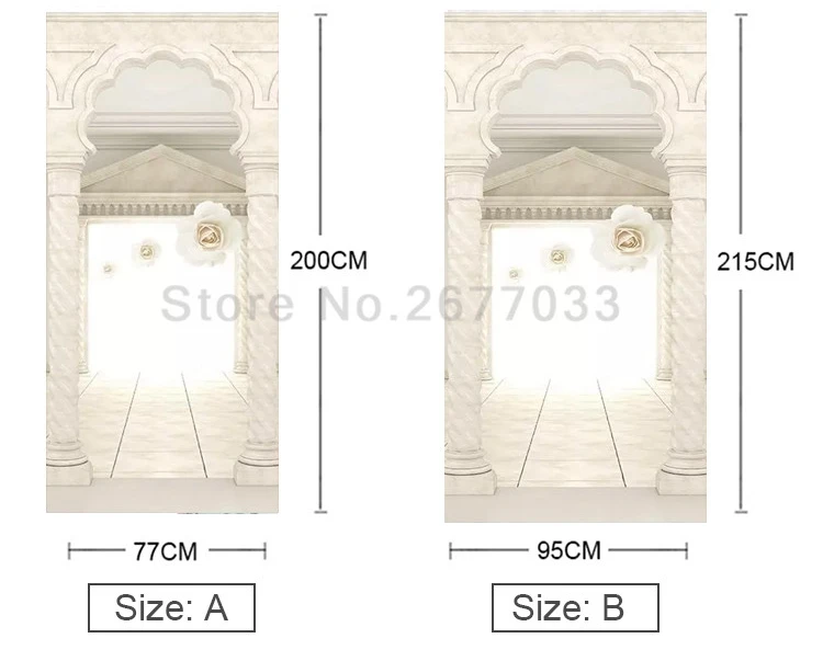 2 шт./компл. 3D пространства римская колонна из розового 3D Стены Двери Стикеры самоклеящаяся Водонепроницаемый обои настенные наклейки домашний Декор стены Стикеры