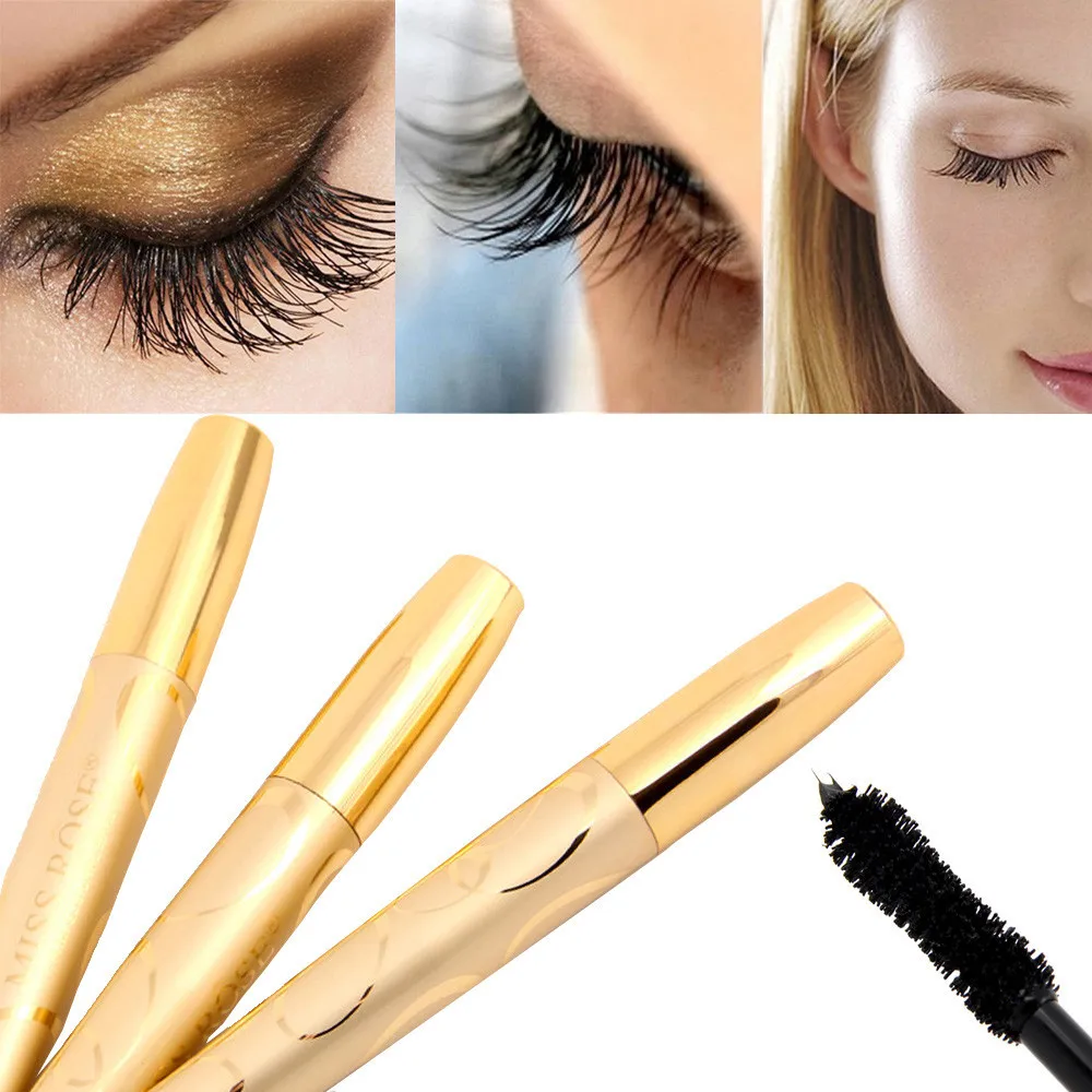 NEW Fashion Charming Black Eyelashes Mascara Gold High Quality Makeup