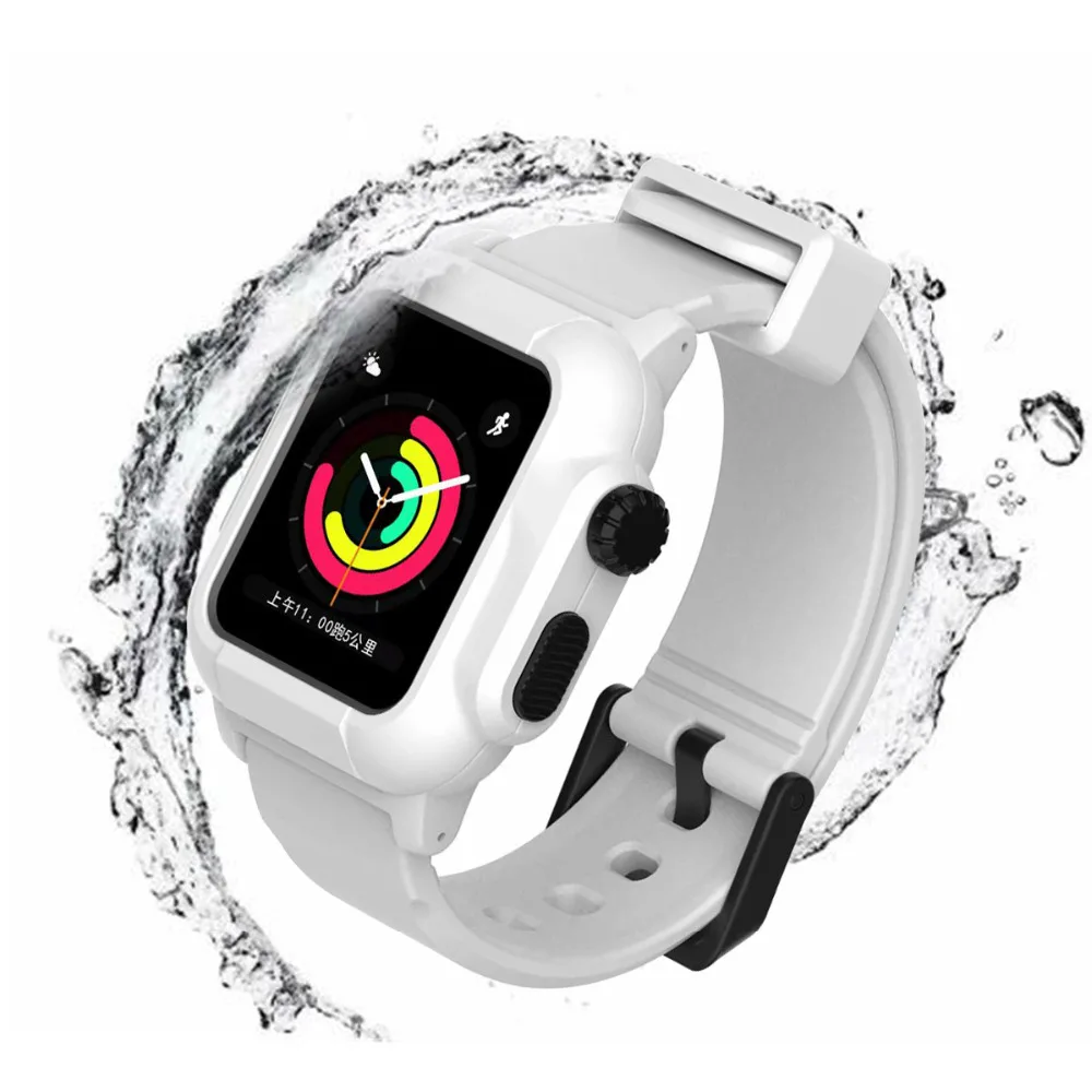 Спортивный силиконовый ремешок для наручных часов Apple Watch 42/40/44 мм