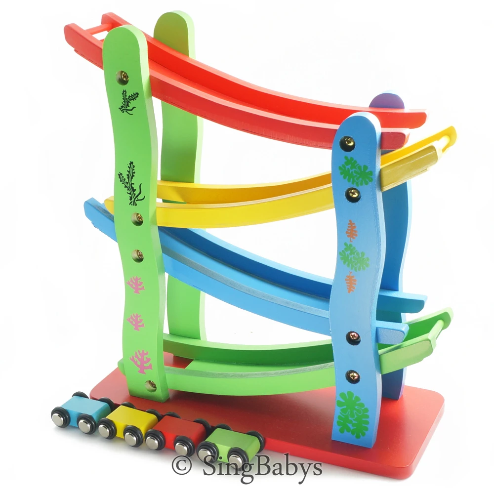 wooden race track toy