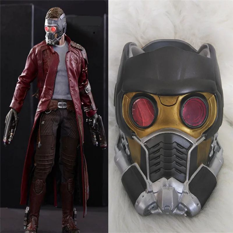 

Takerlama Guardians of the Galaxy Helmet Mask Cosplay Peter Quill Helmet Latex Star-Lord Helmet Halloween Party Mask Adults