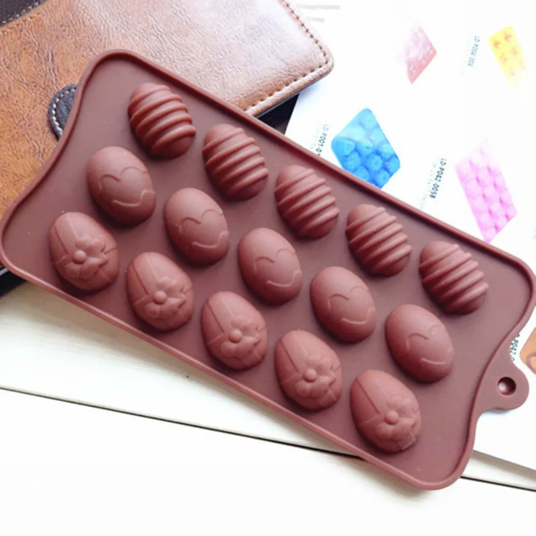 Newest Diy  Cake Mold Soap Mold Easter Egg Flexible Silicone Mould Candy Chocolate Tools