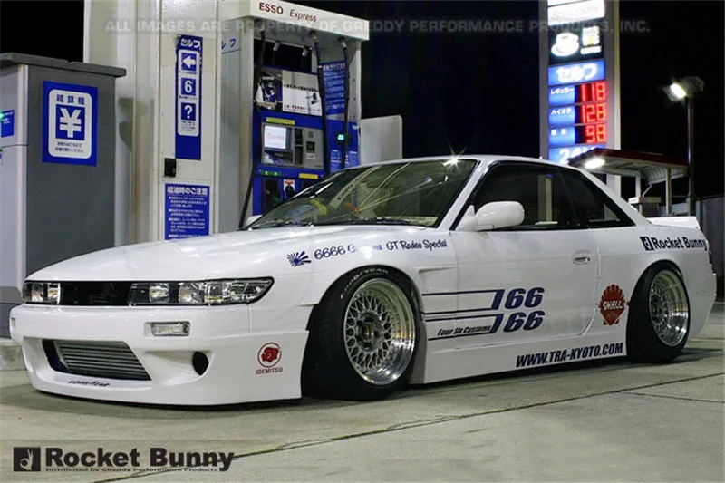 1989-1994 Nissan S13 Silvia PS13 Rocket Bunny V1 Style Body kit FRP (7)