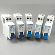 Interruptor de circuito compacto de 10A,16A,20A,25A,32A, Disyuntor MCB TPN 1P + N