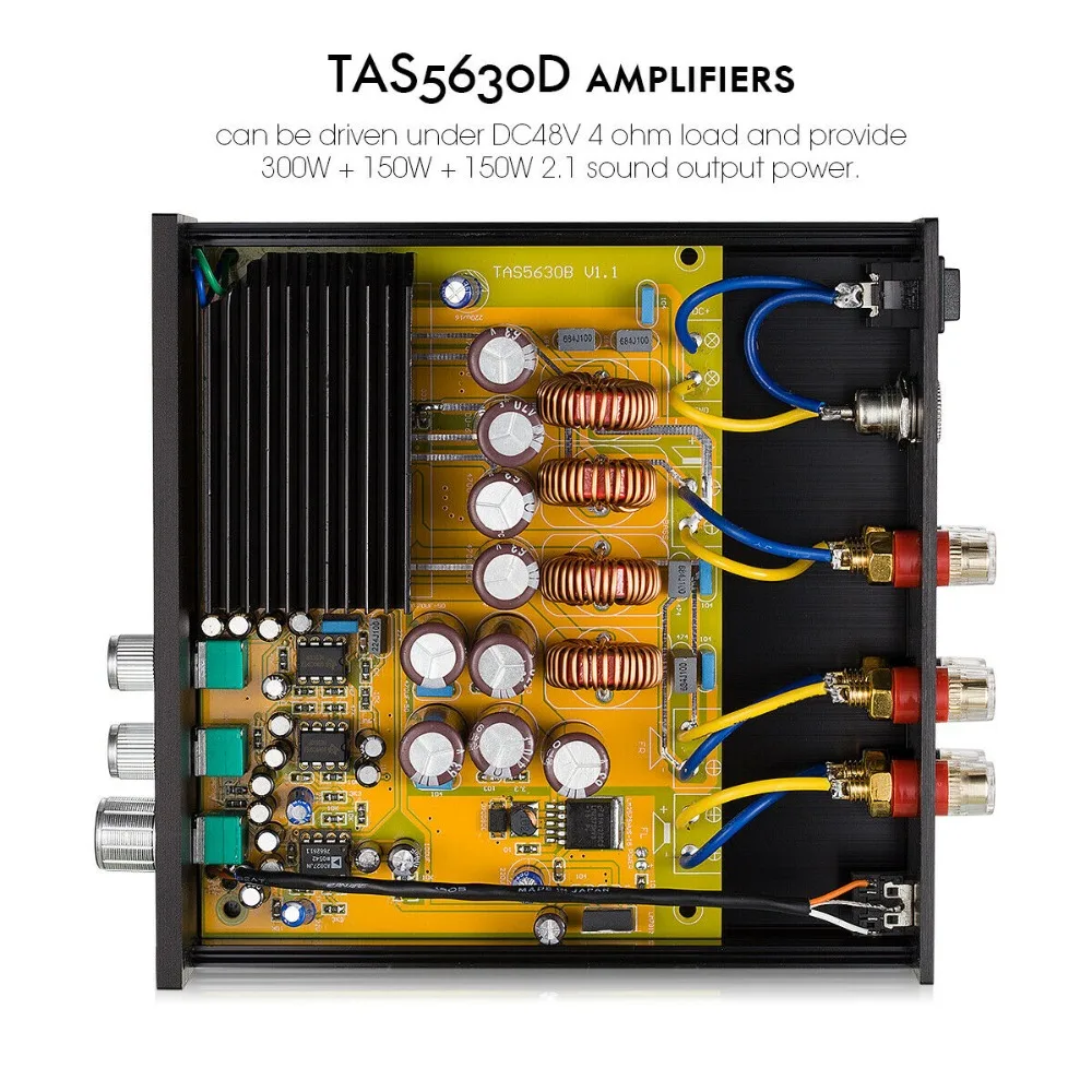 Nobsound HiFi TAS5630 2,1 CH цифровой усилитель мощности стерео класса D домашний аудио усилитель 300 Вт* 1 150 Вт* 2