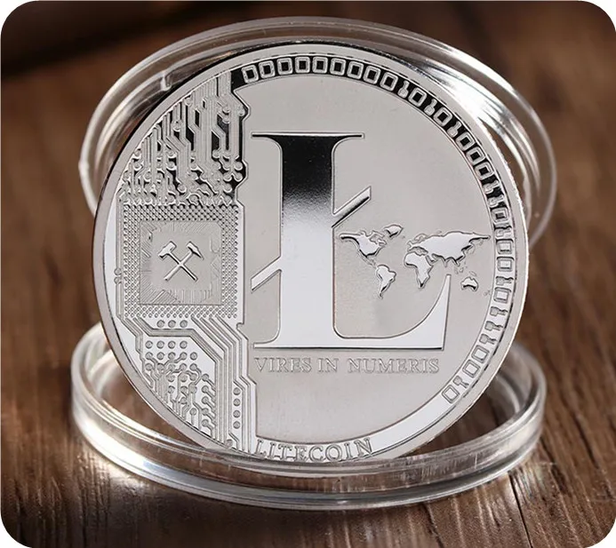 Посеребренные памятные монеты 25 LTC Litecoin Vires в цифрах медальон Новая монета | Дом и