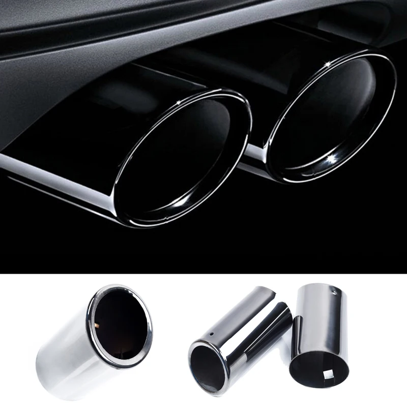 2 xtitanium черный кончик хвоста труба задний выхлопной глушитель выхлопных газов для BMW E90 E92 325 комплект