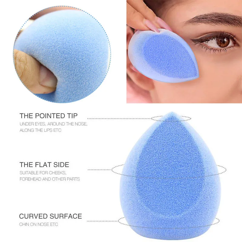 

Professional Microfiber cosmetic sponge puff face beauty make up dry wet use smooth makeup foundation powder application puff