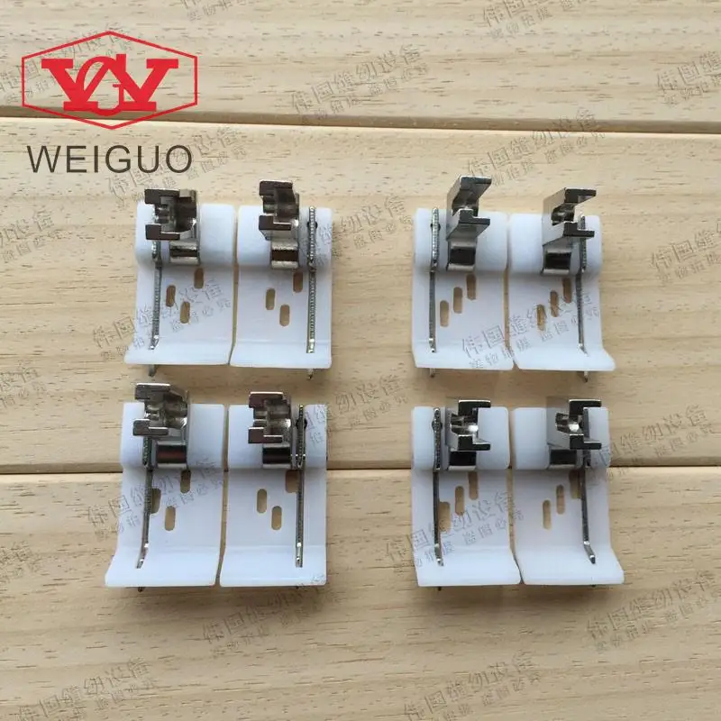 

4PCS MH-380 382, work 28-1, three pin, three chain plastic presser foot, left and right stopper 0.1/0.2 stopper, presser foot