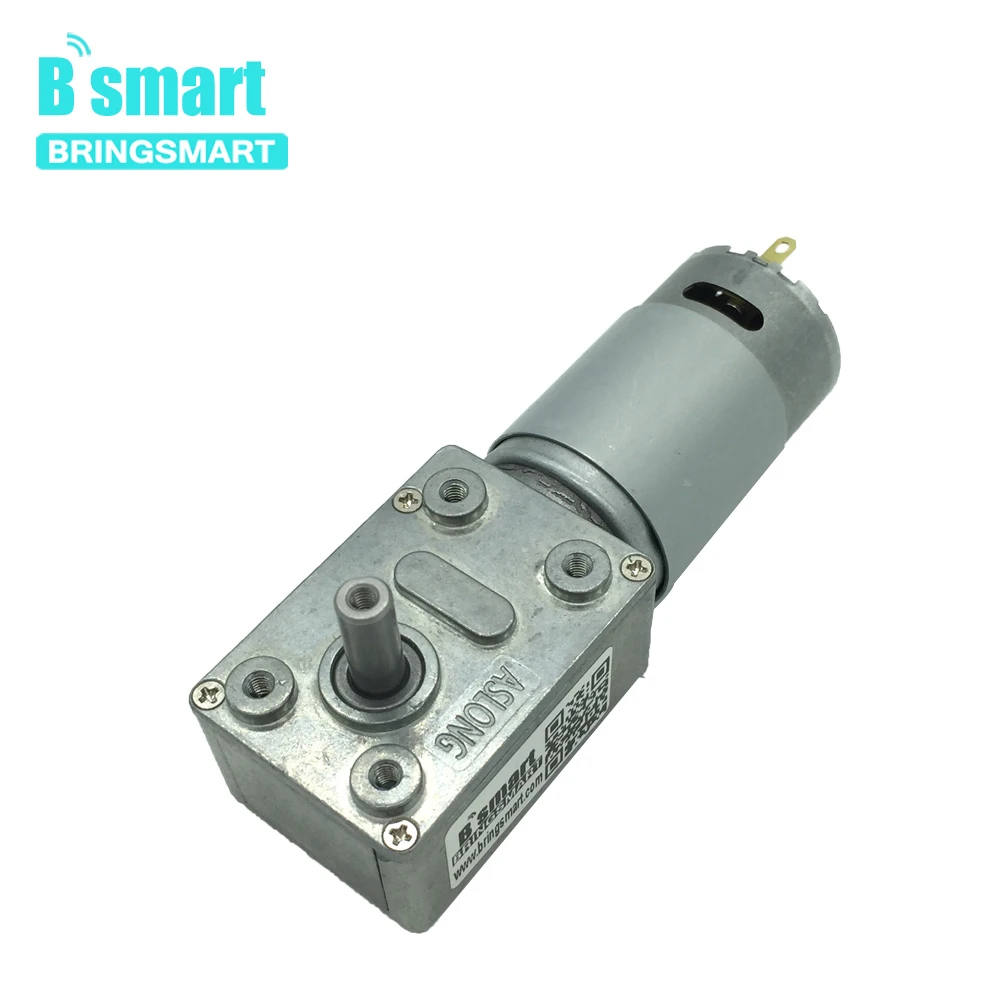 

Bringsmart JGY-395 High Torque 12V Worm Gear Motor Worm Reduction Gearbox Motor Low Speed Long Life Self-locking Gear DC Motor