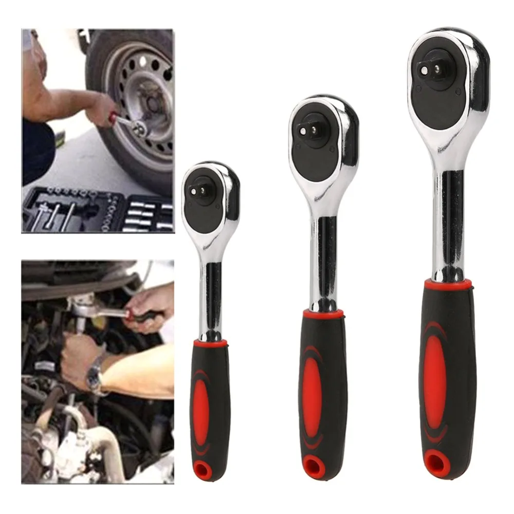 

1/2 "3/8" 1/4 " torque Ratchet Wrench Socket Drive 24 Tooth Mechanism Ratchet Socket Handle Wrench Special Car repair tools New