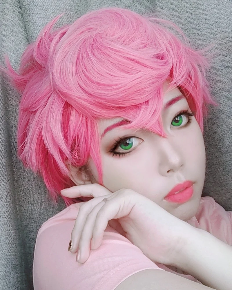 Аниме JOJO странные приключения Золотой ветер Trish Una косплей парик термостойкие