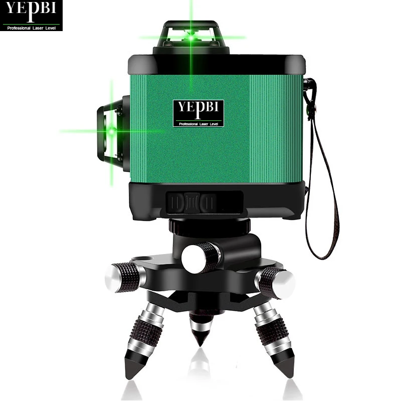 

Yepbi Nivel Laser 360 Autonivelante 12 Line Laser Level Self-leveling Vertical and Horizontal Cross 3D Green Construction Tools
