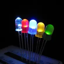 20 шт. x 5 цветов длинная ножка 5 мм светодиодный диодный свет Ассорти Набор diy cветодиоды белый желтый красный зеленый синий электронный diy комплект