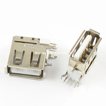 

100 Pcs Per Lot USB Type-A 4 Pin Female Socket Connector For PC