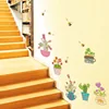 3d Vivid flower butterfly wall stickers living room bedroom wall decals mural arts home bedroom decor ► Photo 2/6