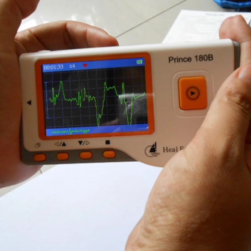 Contec ECG100G с 3 рулонами бумаги, одноканальный электрокардиограф ЭКГ монитор аппарат для электрокардиографии