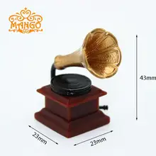 1:12 Кукольный домик Миниатюрная игрушка Милый Винтажный фонограф готовые товары
