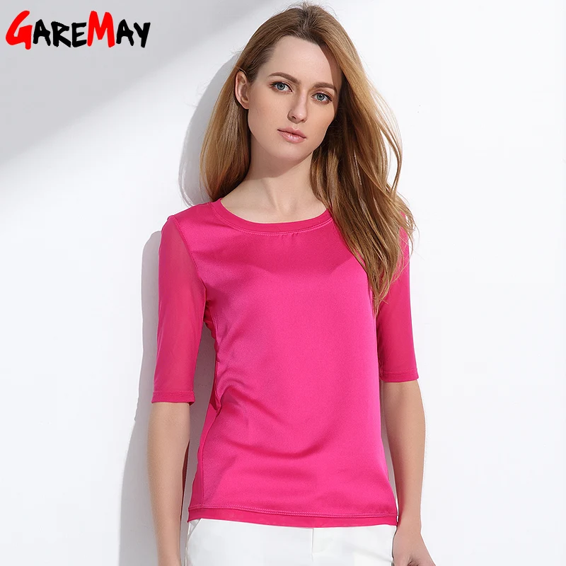 women blouses 2018 summer silk chiffon tops for women