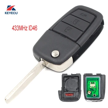 

KEYECU Replacement Flip Remote Key Fob 3+1 Button 433MHz ID46 for Holden Commodore VE Omega Berlina Calais 2006-2013