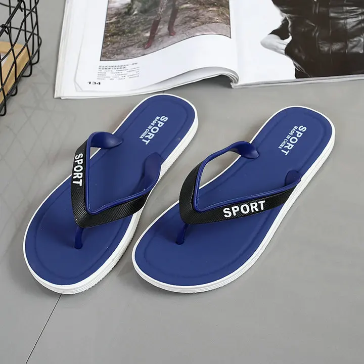 Flip-flops Beach Slim Sandal Shoes For Women Men Thick Sole Comfort Bath Outdoor Summer Proof Slippers (25)