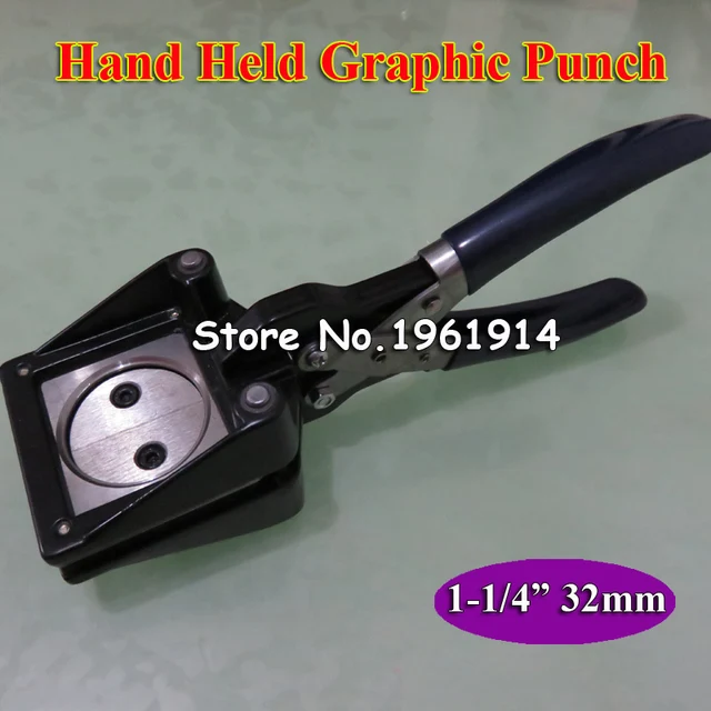 Manual Circle Cutter Hand Held Round 32mm Paper Graphic Punch Die