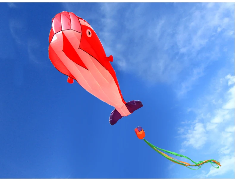 Новый Открытый Высокое качество 3D огромный мягкий параплан кайт воздушные змеи Дельфин легко летать хорошо летающие игрушки с кайт линии