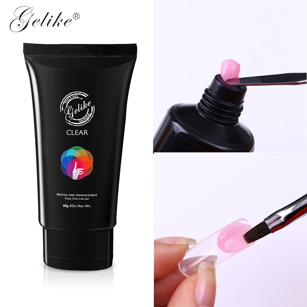 Гелик 60 г Гель лак для полировки полигель гладкий и прочный ногтей|nail gel polish|gel