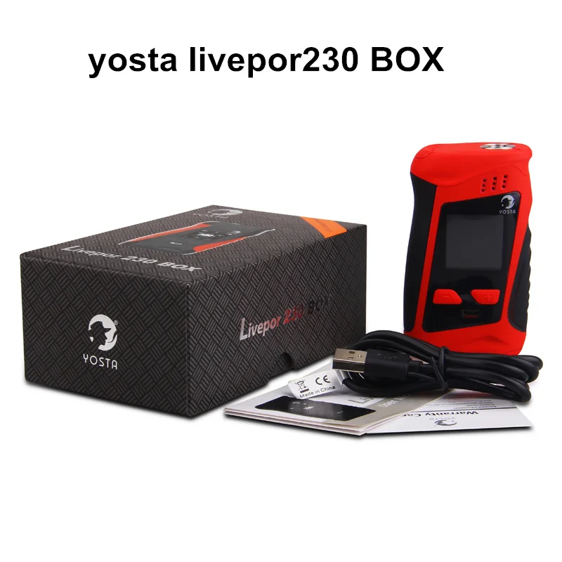 

Original Yosta Livepor 230 Box Mod with 1.33 inch IPS screen Powered by dual 18650 Battery for vape E Cigarette Yosta 230W 1PCS