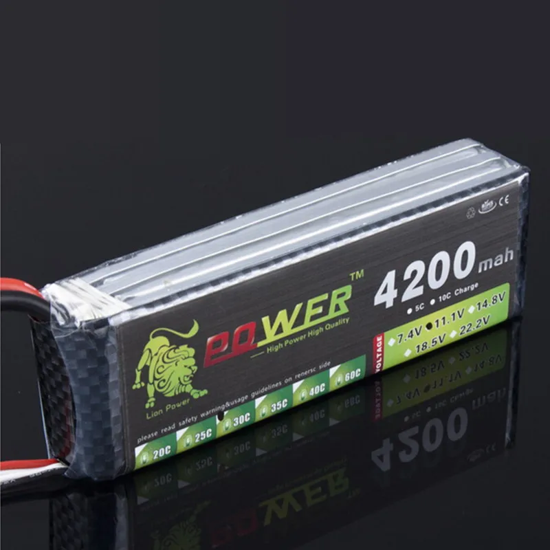 Lion power 3S 11,1 v 4200mah Lipo батарея 30c для вертолета четыре оси RC автомобиля лодки мощность T XT60 JST разъем 3s lipo батарея 11,1