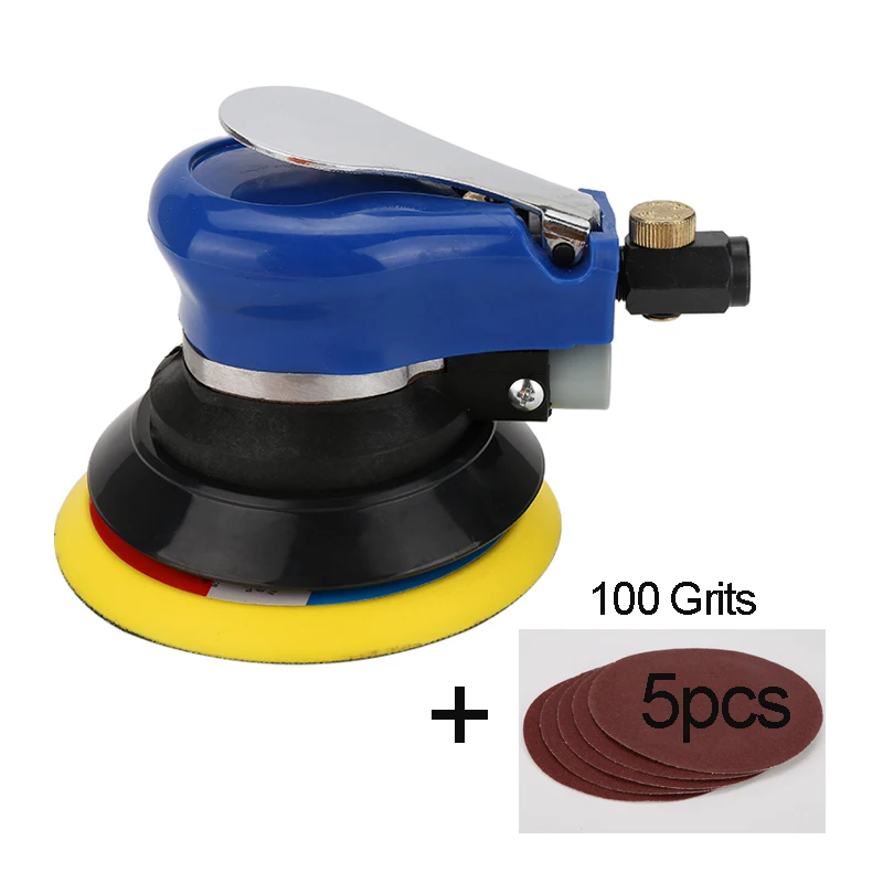

5 Inch Non-vacuum Matte Surface Circular Pneumatic Sandpaper Random Orbital Air Sander Polished Grinding Machine Hand Tools