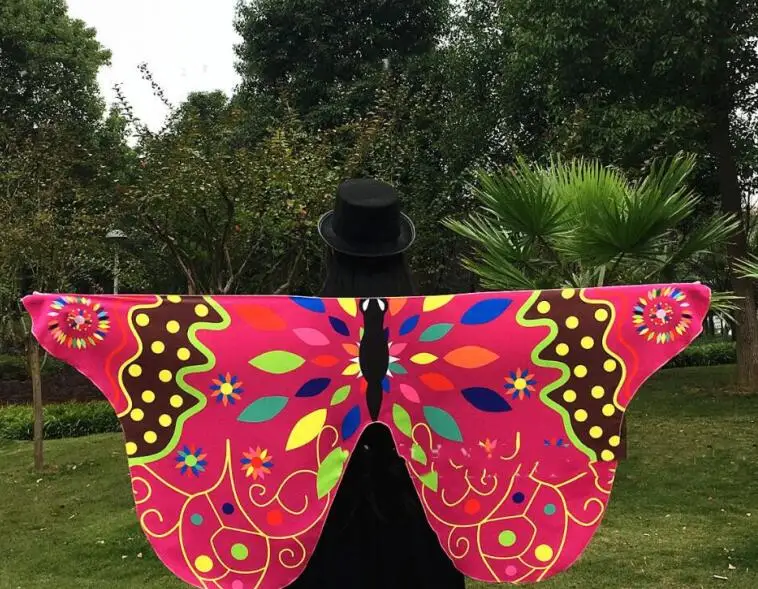 Бабочка взрослая крылья синяя ткань бабочка крыло шаль Фея Дамская Нимфа костюм эльфа аксессуар дешево распродажа - Цвет: as picture