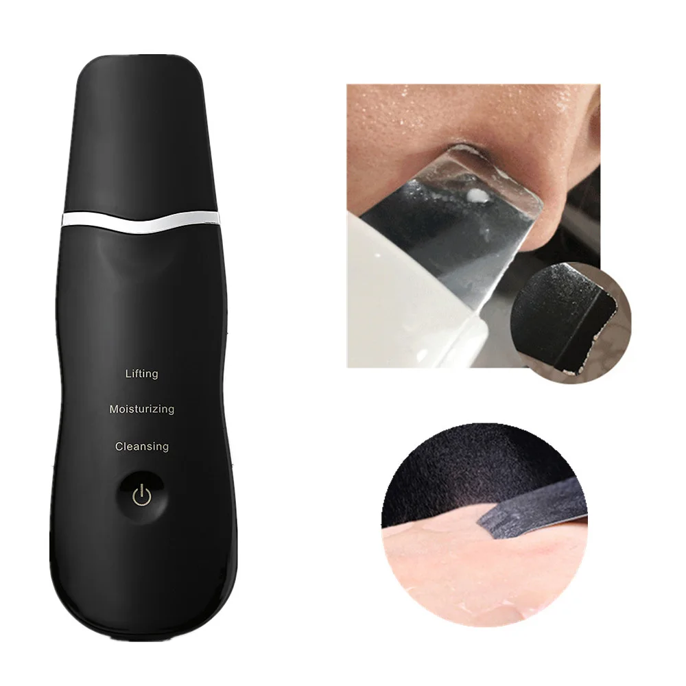 

Ultrasonic Face Skin Scrubber Facial Cleaner Peeling Vibration Blackhead Removal Comedo Acne Exfoliating Pore Cleaner Tools