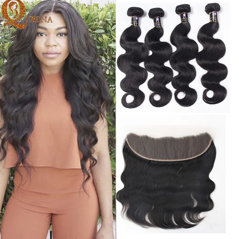 Queen Weave Beauty Ltd 7a Peruvian Virgin Body Lace Frontal