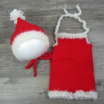 

Newborn Christmas props,mohair romper with hat for newborn props,winter snow bodysuit clothe dress