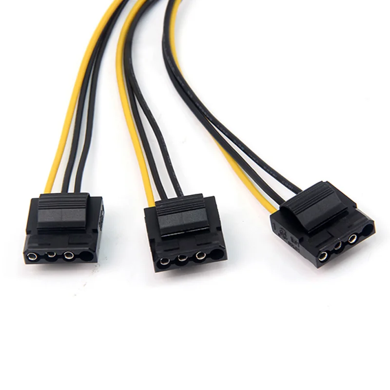 6 дюймов 3 x Molex 4 контактный на PCI Express Видеокарта Pci e ATX PSU кабель преобразователя