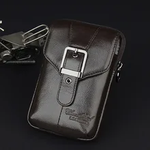 Для мужчин талию мешок Пояса из натуральной кожи Известные бренды Мобильный/телефон портсигар пояса тенденция сумка талии поясная сумка кошелек
