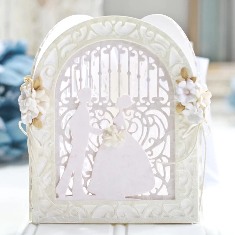 

Flower Frame Door Stencil Metal Cutting Dies Stencil for DIY Scrapbooking Album Embossing Paper Cards Making Decor Crafts