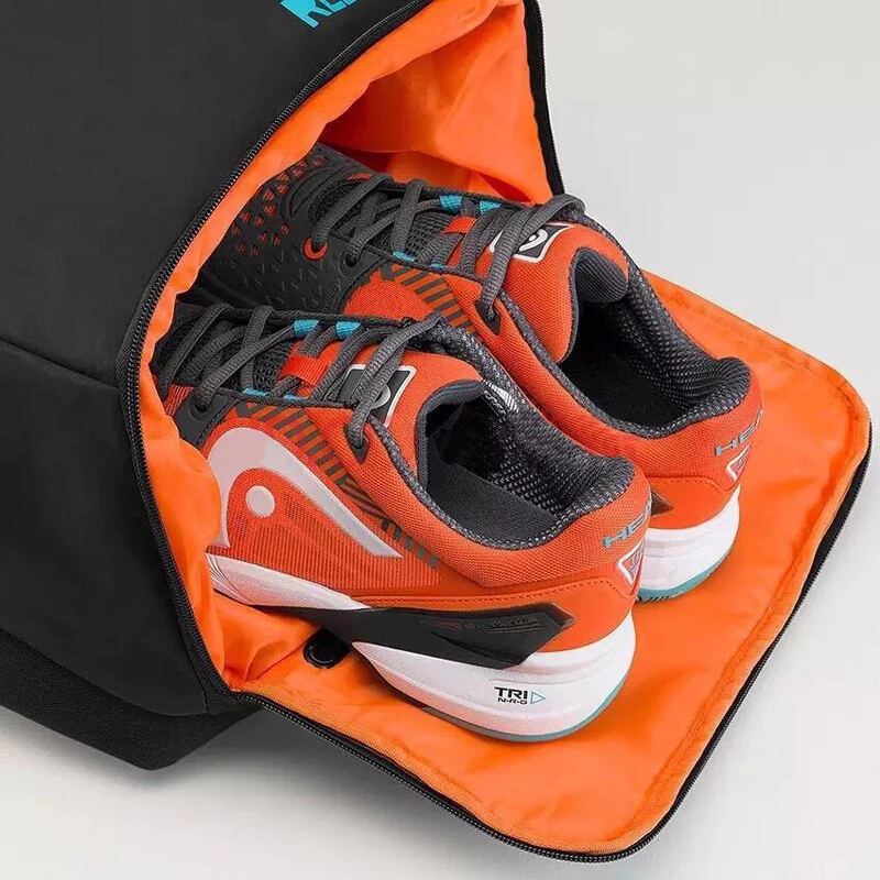 Ограниченная серия, сумка для ракетки для бадминтона с головой Мюррей для 1-2 ракеток, профессиональный мужской спортивный рюкзак с интегрированной сумкой для обуви