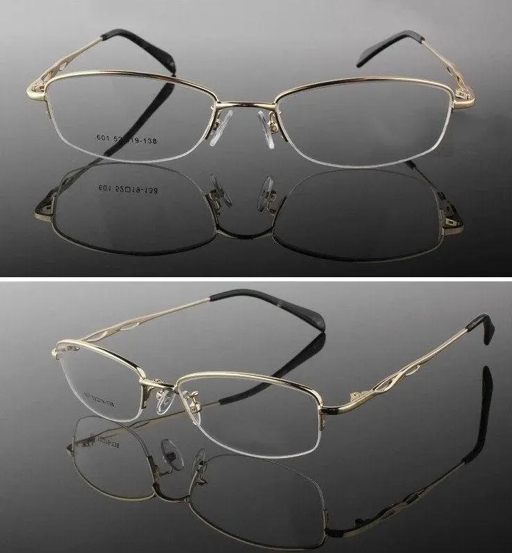 2016 Бесплатная доставка толстой Золотой Металл Женщины Очки очки по рецепту очки оптический кадров Óculos