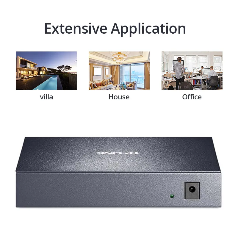 TP-LINK 8 Порты и разъёмы TL-SF1008D сети переключатели RJ45 LAN 10/100 Мбит/с Настольный Ethernet-коммутатор полный дуплекс Gigabit Ethernet для рабочего стола